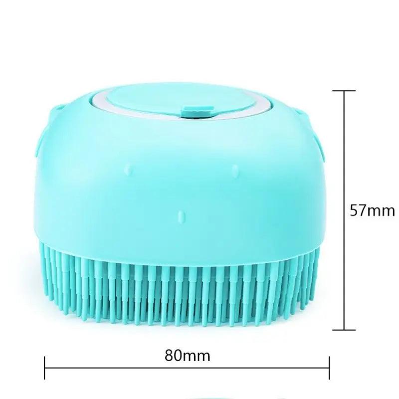 Escova de Silicone para Banho com Dispenser de Sabão